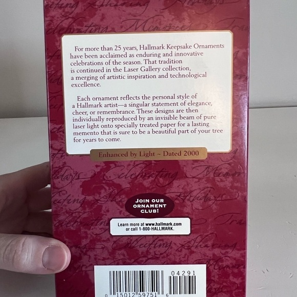 NWT Hallmark vintage 2000 laser gallery collection Enhanced by Light ornament - Picture 6 of 7